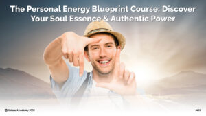 Smiling man with open hands framing sunrise, representing energy alignment and personal transformation in the Personal Energy Blueprint Course – a spiritual course for discovering soul essence and authentic power.